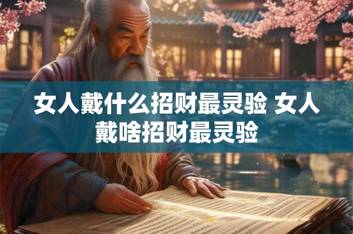 女人戴什么招财最灵验 女人戴啥招财最灵验