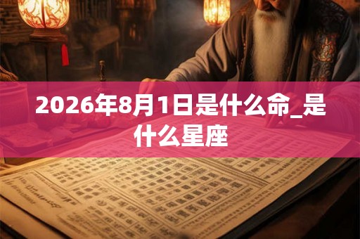 2026年8月1日是什么命_是什么星座