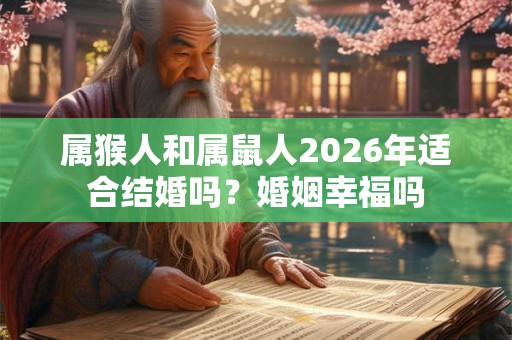 属猴人和属鼠人2026年适合结婚吗？婚姻幸福吗