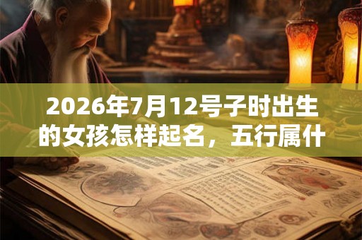2026年7月12号子时出生的女孩怎样起名，五行属什么