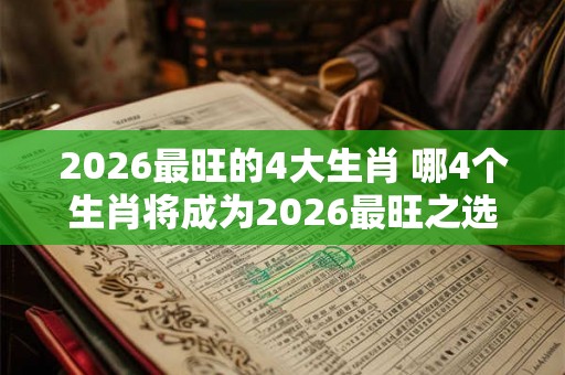 2026最旺的4大生肖 哪4个生肖将成为2026最旺之选