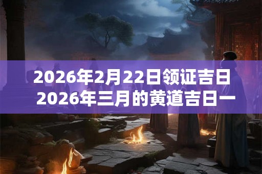 2026年2月22日领证吉日  2026年三月的黄道吉日一览表