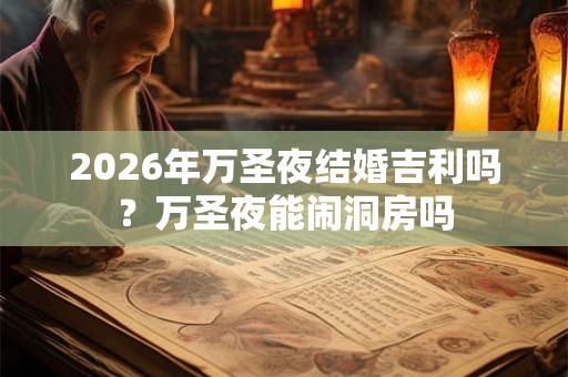 2026年万圣夜结婚吉利吗?万圣夜能闹洞房吗 2026年万圣夜结婚吉利吗?万圣夜能闹洞房吗