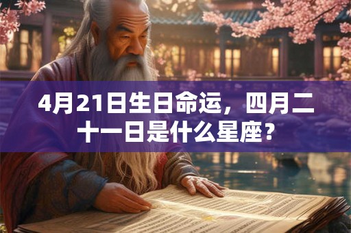4月21日生日命运，四月二十一日是什么星座？