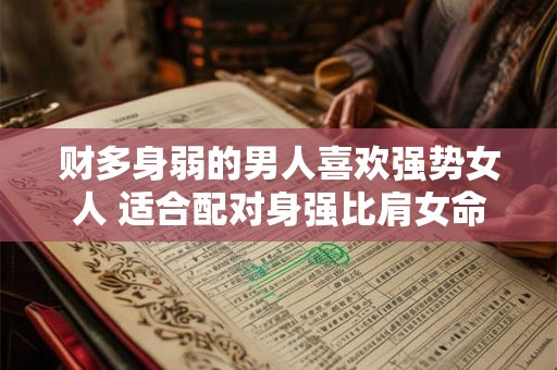 财多身弱的男人喜欢强势女人 适合配对身强比肩女命
