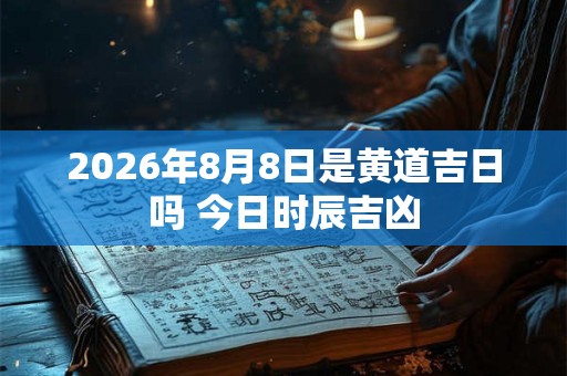 2026年8月8日是黄道吉日吗 今日时辰吉凶