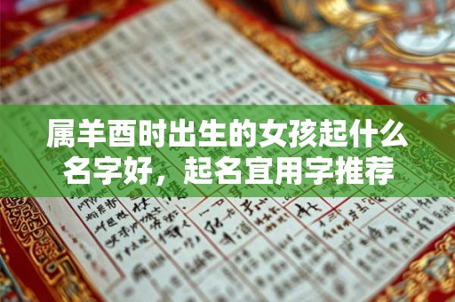 属羊酉时出生的女孩起什么名字好，起名宜用字推荐