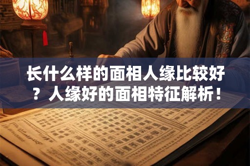 长什么样的面相人缘比较好？人缘好的面相特征解析！