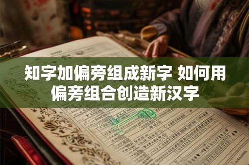知字加偏旁组成新字 如何用偏旁组合创造新汉字