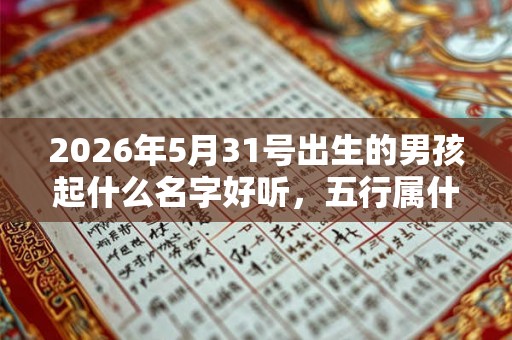 2026年5月31号出生的男孩起什么名字好听，五行属什么