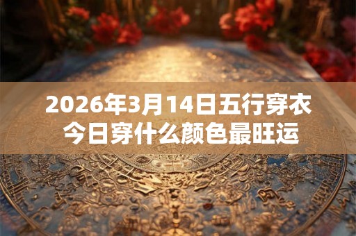2026年3月14日五行穿衣 今日穿什么颜色最旺运