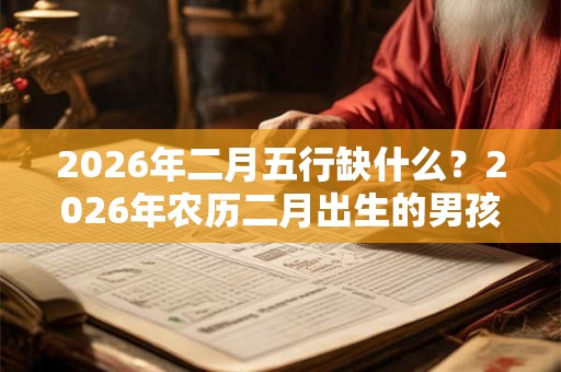 2026年二月五行缺什么？2026年农历二月出生的男孩子起名