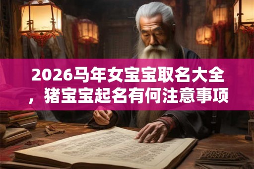 2026马年女宝宝取名大全，猪宝宝起名有何注意事项？