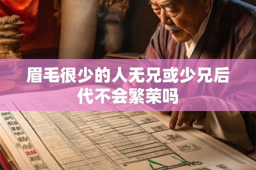 眉毛很少的人无兄或少兄后代不会繁荣吗
