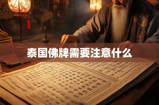 泰国佛牌需要注意什么