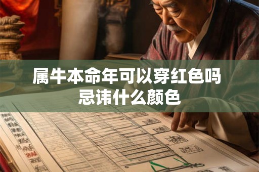 属牛本命年可以穿红色吗 忌讳什么颜色