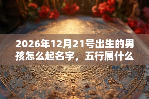 2026年12月21号出生的男孩怎么起名字，五行属什么