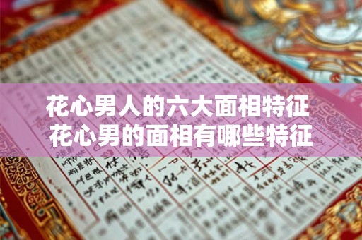 花心男人的六大面相特征 花心男的面相有哪些特征