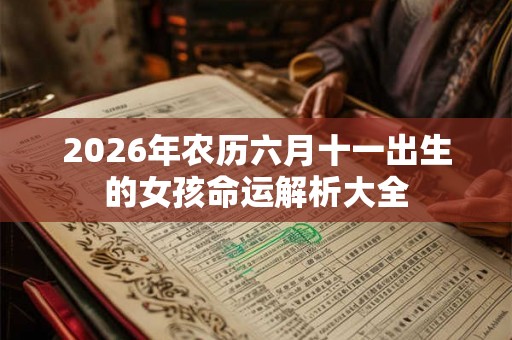 2026年农历六月十一出生的女孩命运解析大全