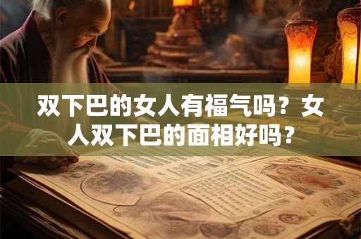 双下巴的女人有福气吗？女人双下巴的面相好吗？