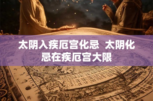 太阴入疾厄宫化忌  太阴化忌在疾厄宫大限