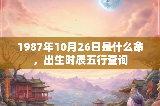 1987年10月26日是什么命,出生时辰五行查询 1987年10月26日是什么命,出生时辰五行查询