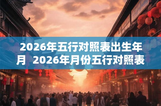 2026年五行对照表出生年月 2026年月份五行对照表 2026年五行对照表出生年月 2026年月份五行对照表