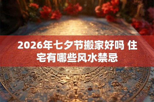 2026年七夕节搬家好吗 住宅有哪些风水禁忌