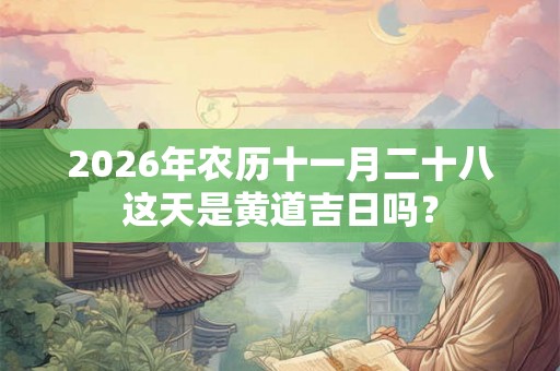 2026年农历十一月二十八这天是黄道吉日吗？