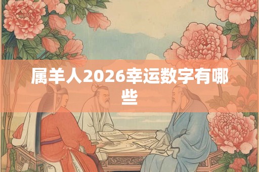 属羊人2026幸运数字有哪些