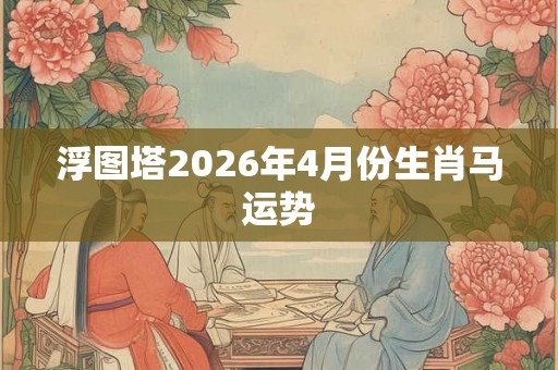 浮图塔2026年4月份生肖马运势