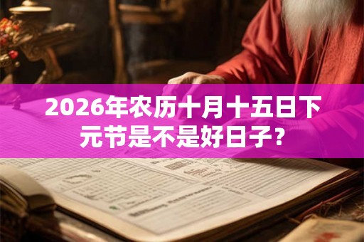 2026年农历十月十五日下元节是不是好日子？