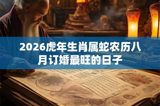 2026虎年生肖属蛇农历八月订婚最旺的日子