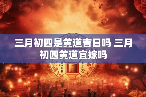 三月初四是黄道吉日吗 三月初四黄道宜嫁吗