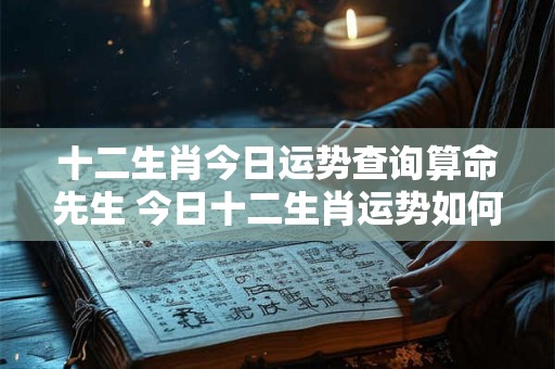 十二生肖今日运势查询算命先生 今日十二生肖运势如何