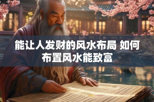 能让人发财的风水布局 如何布置风水能致富