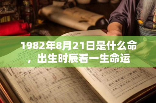 1982年8月21日是什么命，出生时辰看一生命运
