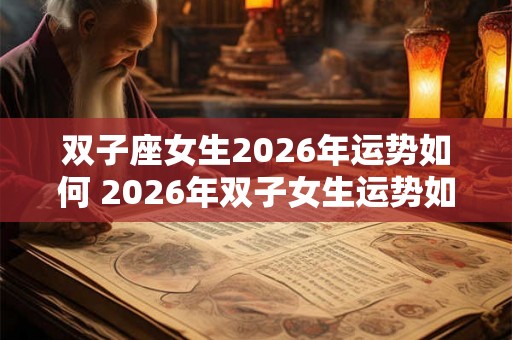 双子座女生2026年运势如何 2026年双子女生运势如何 双子座女生2026年运势如何 2026年双子女生运势如何