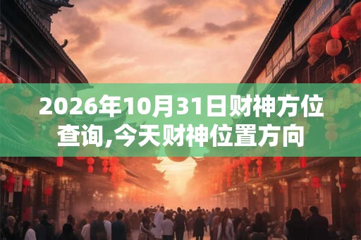 2026年10月31日财神方位查询,今天财神位置方向