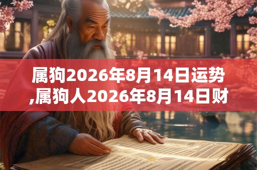属狗2026年8月14日运势,属狗人2026年8月14日财运,生肖狗2026年8月14日运势