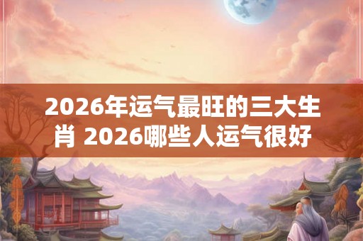 2026年运气最旺的三大生肖 2026哪些人运气很好