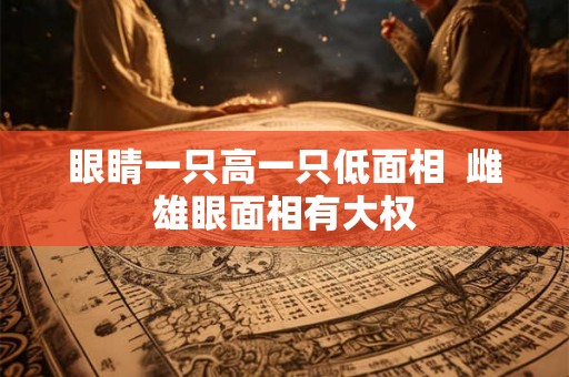 眼睛一只高一只低面相  雌雄眼面相有大权