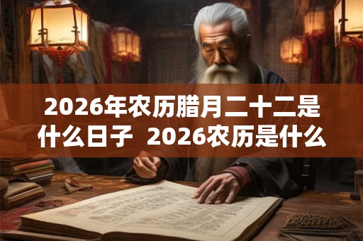 2026年农历腊月二十二是什么日子  2026农历是什么年又称什么年