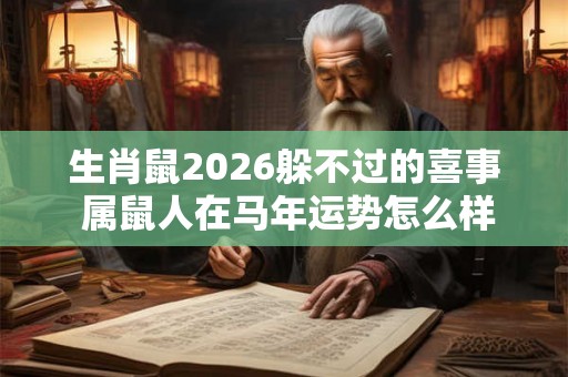 生肖鼠2026躲不过的喜事 属鼠人在马年运势怎么样
