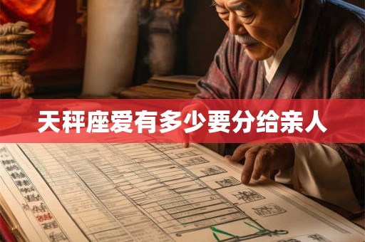 天秤座爱有多少要分给亲人