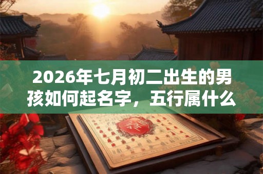 2026年七月初二出生的男孩如何起名字,五行属什么 2026年七月初二出生的男孩如何起名字,五行属什么
