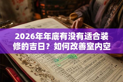 2026年年底有没有适合装修的吉日？如何改善室内空气质量？