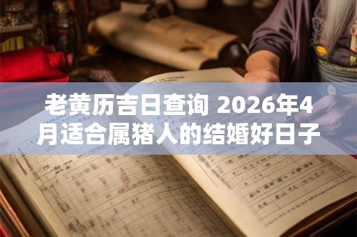 老黄历吉日查询 2026年4月适合属猪人的结婚好日子