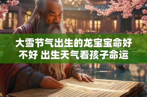 大雪节气出生的龙宝宝命好不好 出生天气看孩子命运