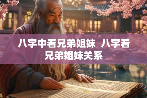 八字中看兄弟姐妹  八字看兄弟姐妹关系
